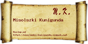 Misolszki Kunigunda névjegykártya